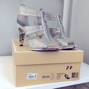 Michael kors silver heels